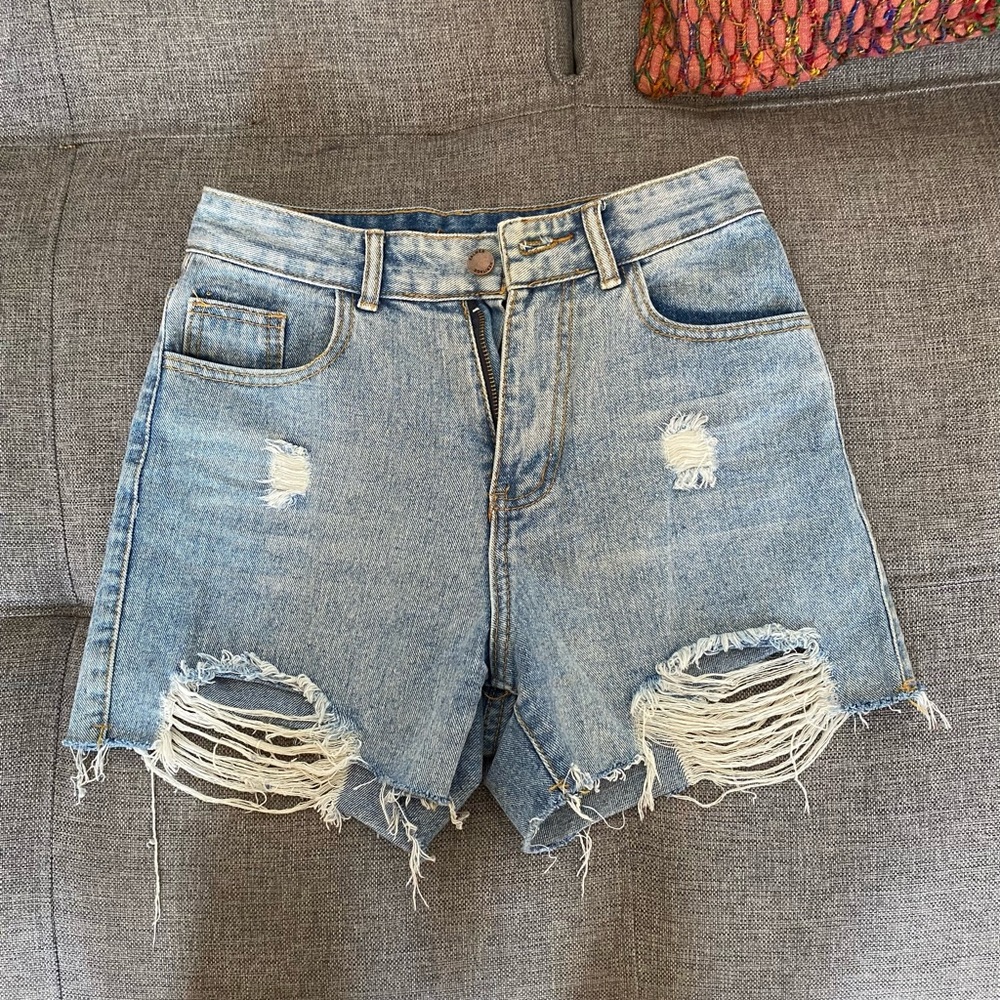High Waisted  Denim Shorts